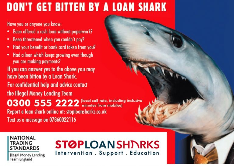 Loan Shark Postcard Stop Loan Sharks